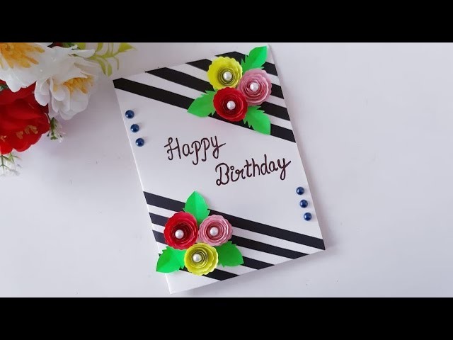 How to make special Birthday card.DIY Beautiful Handmade Birthday greeting card idea