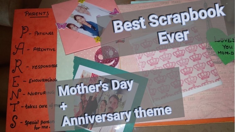 Mother's day card | Scrapbook for Anniversary | Handmade cards