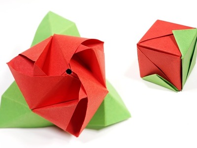 Origami Magic Rose Cube (Valerie Vann) - Paper Crafts 1101