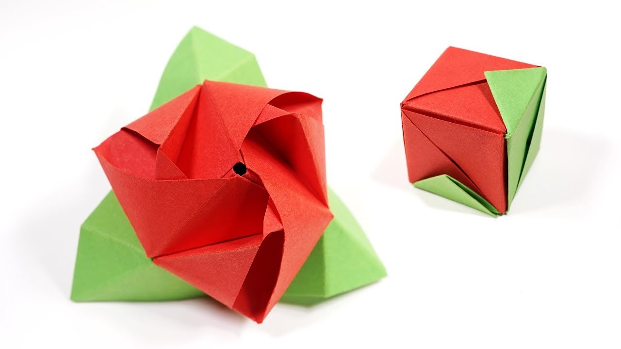 Origami Magic Rose Cube Valerie Vann Paper Crafts 1101