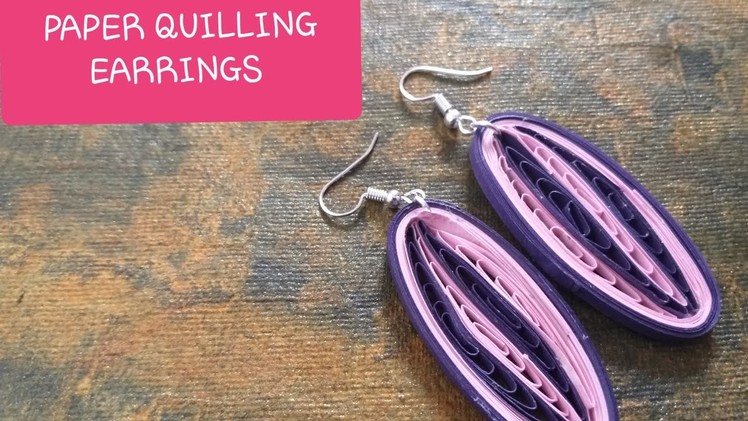 Simple DIY EARRINGS easy to make paper quilling earrings. quilling jewellery.creative earrings