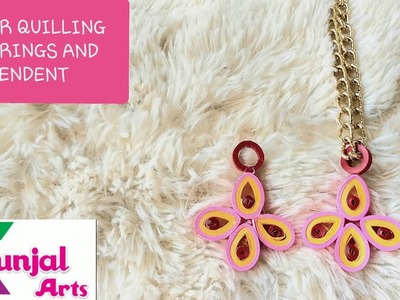 SIMPLE DIY EASY TO MAKE PAPER QUILLING PENDANT. QUILLING JEWELLERY. ACCESSORIES. PAPER ART
