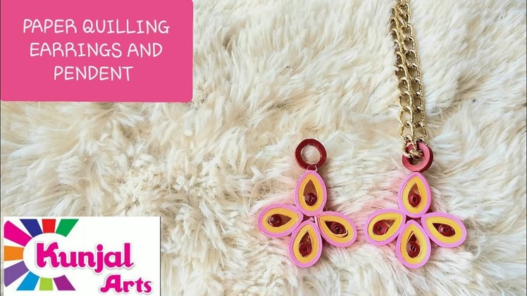 SIMPLE DIY EASY TO MAKE PAPER QUILLING PENDANT. QUILLING JEWELLERY. ACCESSORIES. PAPER ART