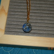 Snowglobe Necklace- Blue