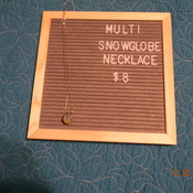 Snowglobe Necklace- Multi