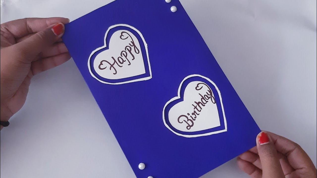 Very Easy How To Make Birthday Greeting Card Diy Beautiful Handmade Birthday Greeting Card Idea