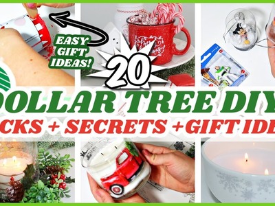20 DOLLAR TREE CHRISTMAS DIY GIFT IDEAS + HACKS + Dollar Tree Secrets 2021! | Krafts by Katelyn
