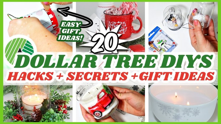 20 DOLLAR TREE CHRISTMAS DIY GIFT IDEAS + HACKS + Dollar Tree Secrets 2021! | Krafts by Katelyn