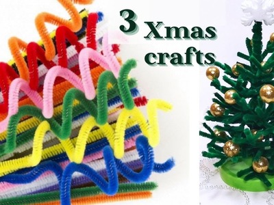3 Amazing Christmas crafts with pipe cleaners. DIY Christmas Tree.  58