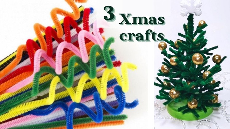 3 Amazing Christmas crafts with pipe cleaners. DIY Christmas Tree.  58