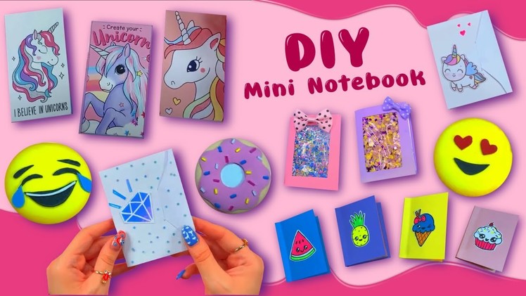 8 DIY Mini Notebook - SUPER CUTE SCHOOL SUPPLIES IDEAS - EASY BACK TO SCHOOL HACKS and DIY CRAFTS