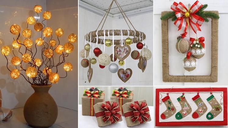 9 Jute craft Christmas decorations ideas ,9 Christmas decoration ideas