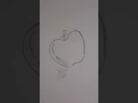 Apple rough sketch ????. how to draw an apple for beginners. easy apple drawing