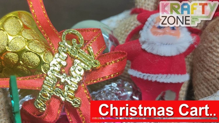 Christmas craft | Christmas cart | Christmas decorations| DIY cart| Christmas home decor| Jute craft