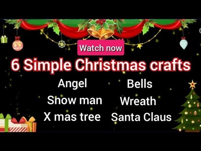Christmas crafts with paper |Diy Christmas crafts for kids | 6 crafts | Christmas decoration ideas