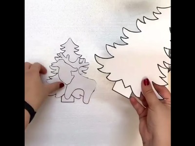 Christmas decoration idea with thermocol making tree and animals