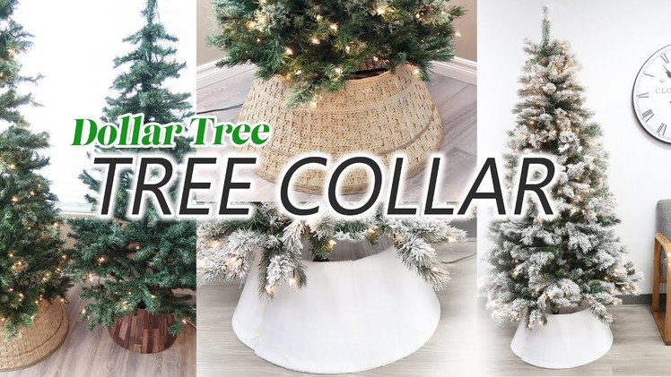 CHRISTMAS TREE COLLAR DIY. $1 Laundry Basket Christmas DIY. Dollar Tree DIY