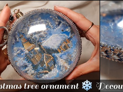 Christmas tree ornament ???? Decoupage tutorial