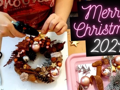 Christmas wreath making - christmas decoration ideas at home 2021 - christmas wreath diy 2021