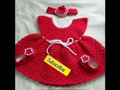 Crochet baby dress.winter girls dresses