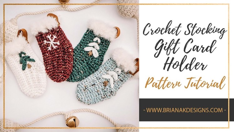 Crochet DIY Gift Card Holder Stocking & Ornament