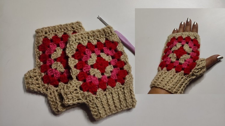 Crochet fingerless gloves making  #crochet# new knitting pattern