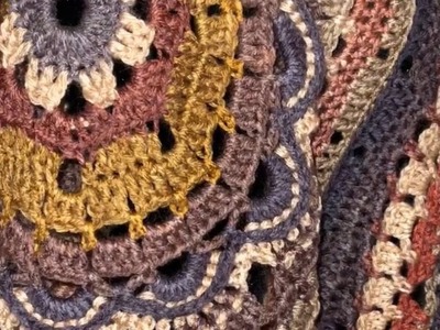 Crochet Mandala Poncho, Warm Bohemian Colors part 2 ????????