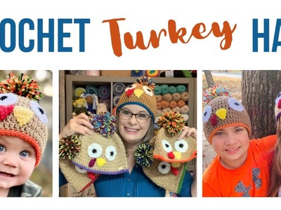 Crochet Turkey Hat All Sizes