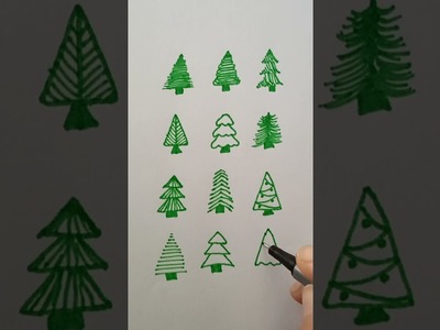 Dibujo simple árbol de navidad #shorts #drawing #art #tutorial #draw #aprende