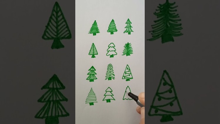 Dibujo simple árbol de navidad #shorts #drawing #art #tutorial #draw #aprende
