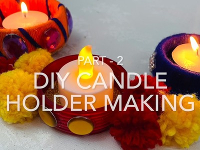 DIY candle holder making using bangles | Part-2 | Shreshta Creations