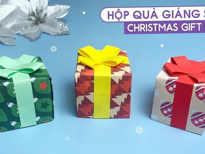 DIY Christmas Gift Box. Mini Paper Gift Box. Christmas Gift Idea. DIY Christmas Ornaments