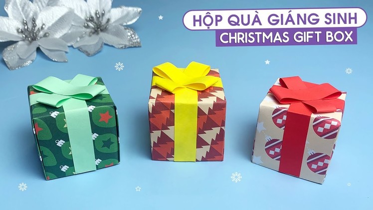 DIY Christmas Gift Box. Mini Paper Gift Box. Christmas Gift Idea. DIY Christmas Ornaments