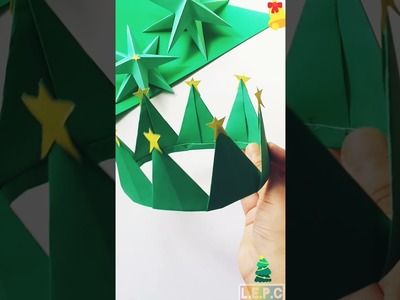 DIY Christmas Tree Crown.Easy Christmas Crafts Ideas For Kids  #shorts