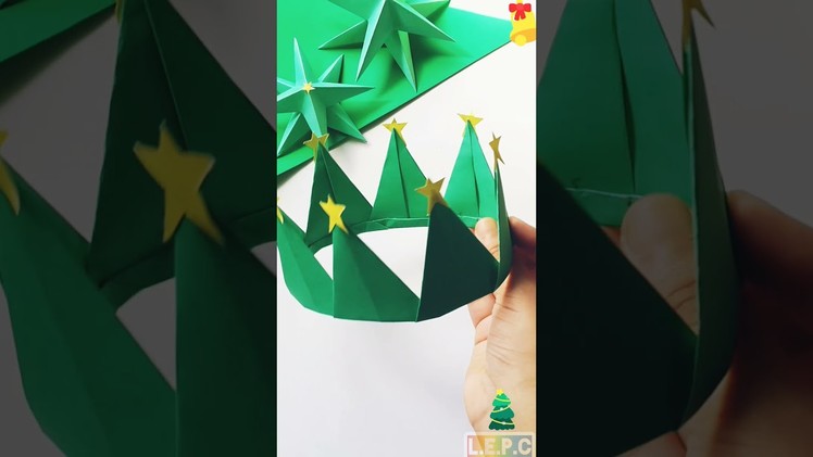 DIY Christmas Tree Crown.Easy Christmas Crafts Ideas For Kids  #shorts