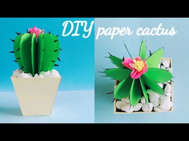 DIY IDEAS | Origami | Diy Paper Cactus | How To Make a Cactus | Origami Flower Pot