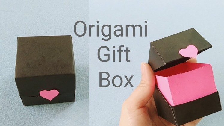 DIY IDEAS | Origami | Origami Hinged Gift Box Tutorial | Diy Paper Gift Box Ideas
