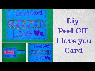Diy Paper Peel Off I love you Card | Love Card | I love you paper card | Easy Paper Craft | #Shorts