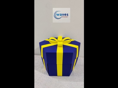 DIY Photo Explosion box | Surprise Gift box birthday, anniversary | Waves art and craft # Shorts