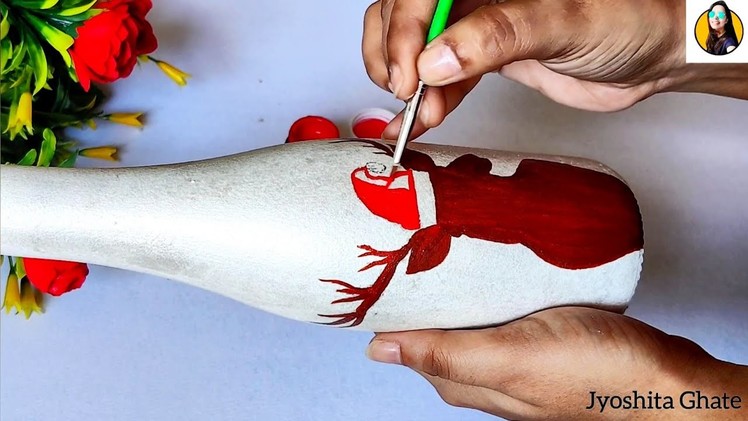 DIY| Very Cute Christmas Bottle Decoration| Christmas Bottle Art| DIY Christmas Home Decor Ideas|