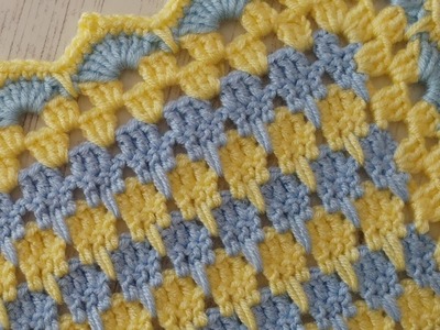 Easy and Quick crochet baby blanket pattern for beginners ~Trend 3D Crochet Blanket Knitting Pattern