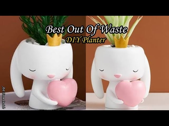 Easy plastic bottle planters | Succulent planters | plant pots | Animal planter diy craft ideas