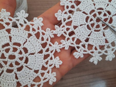 FANTASTIC Beautiful Flower Crochet Pattern Motif Knitting Online Tutorial for beginners Tığ işi örgü