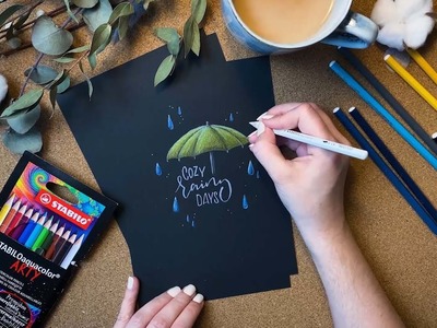 Hand Lettering - Cozy rainy days