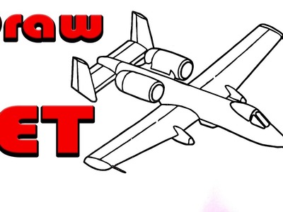 How To Draw The Jet Airplane Easy Step By Step - Plane Drawing