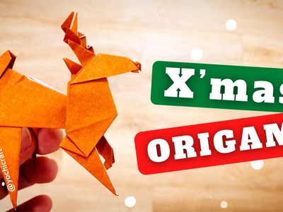 How to make Origami Reindeer Origami Christmas Origami Tutorials for beginners [YochiCraft]