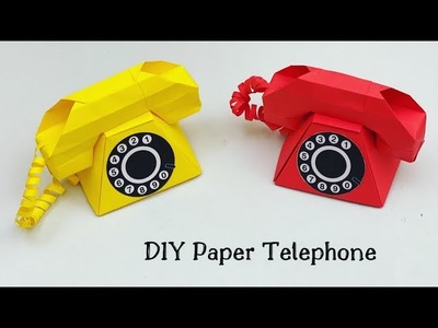 How to make Paper Telephone. DIY miniature Telephone.Cute DIY telephone.DIY origami crafts #shorts