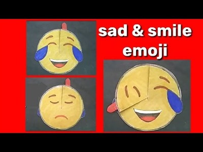 How to make Sad???? to Smile???? emoji with paper.Full tutorial.Paper emoji for kids#emoji