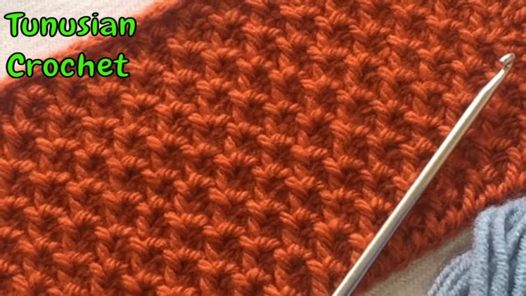 How To Tunusian Crochet  I Very Easy Tunusian Blanket I Beginner Stitch Tutorial