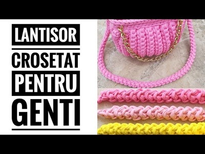 Lantisor crosetat. how to crochet  bag strap. DIY